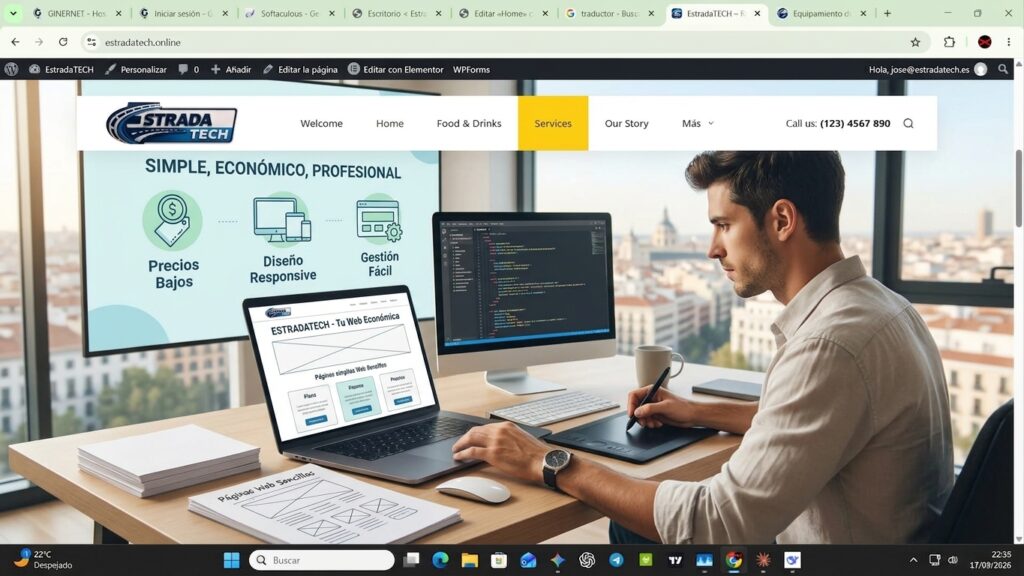 página web